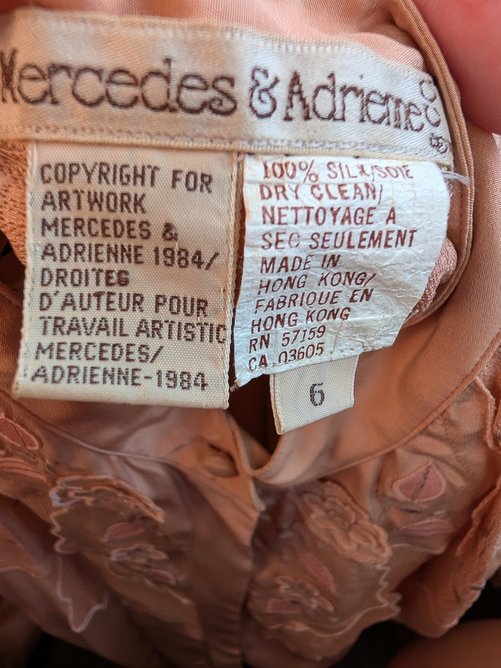 1984 Mercedes & Adrienne & Co Silk Blouse - Picture 5 of 5